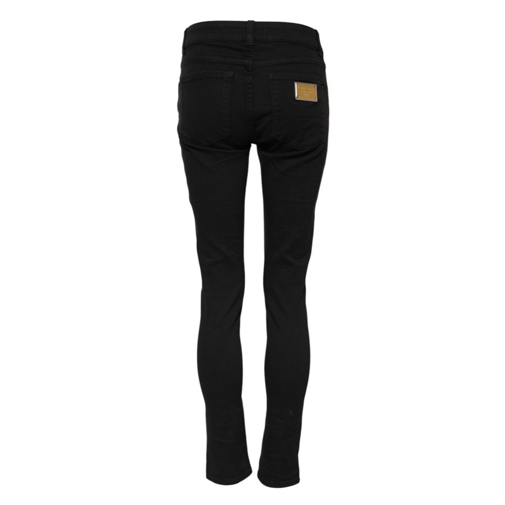 Dolce & Gabbana Schwarze Skinny Jeans aus Baumwolle