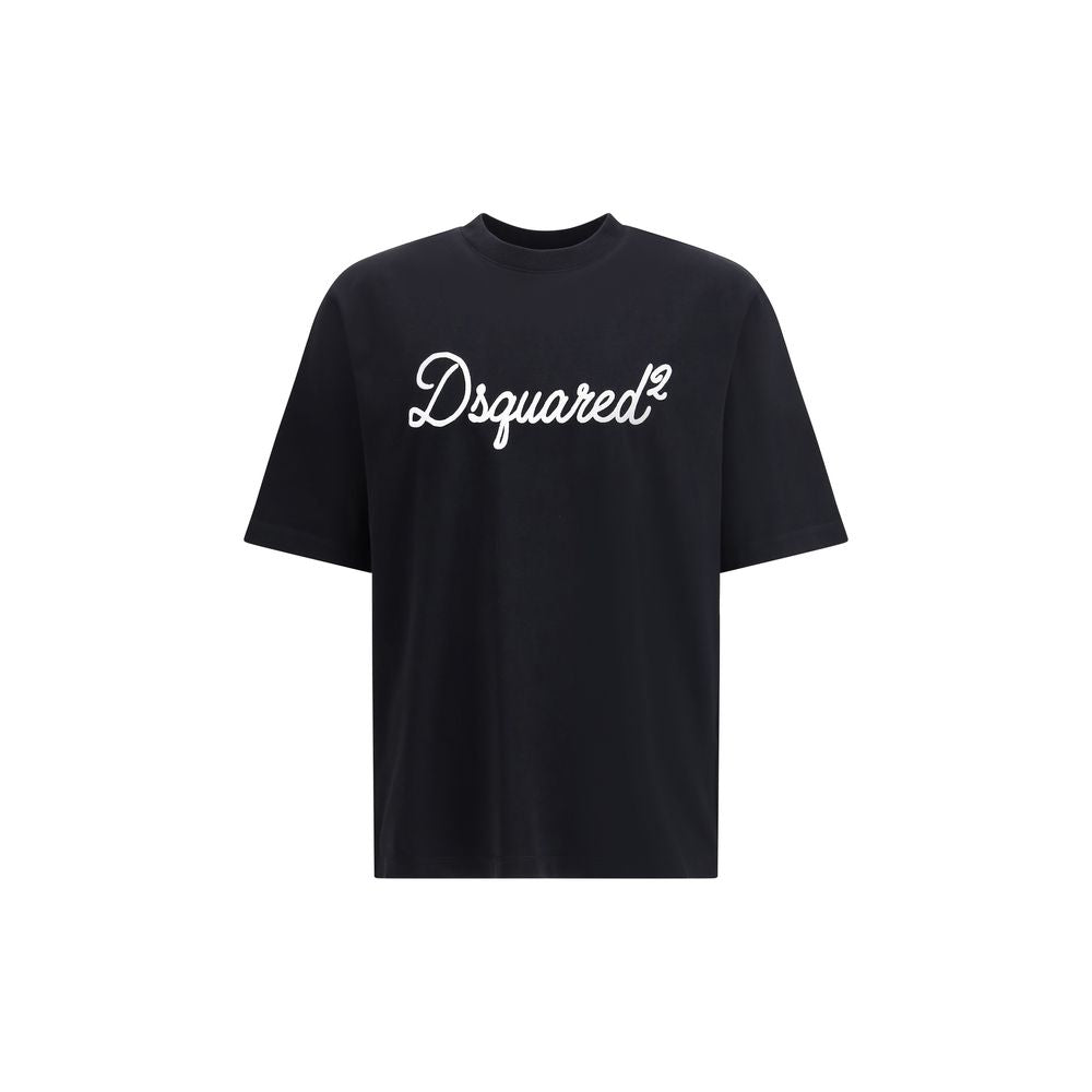 Dsquared² Schwarzes Baumwoll-T-Shirt
