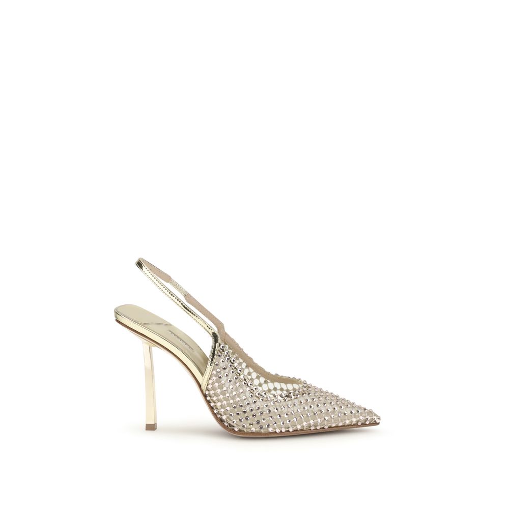 LE SILLA Gold-farbene Plateau-Pumps aus Nylon