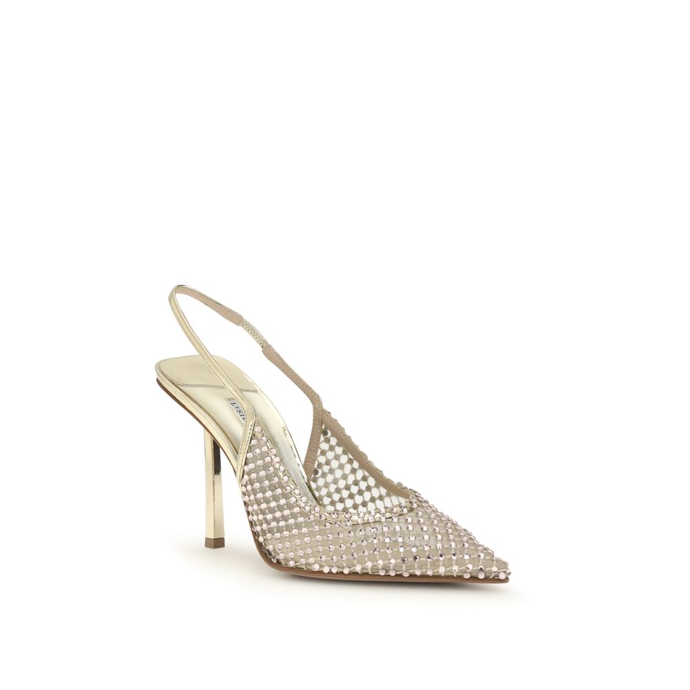 LE SILLA Gold-farbene Plateau-Pumps aus Nylon