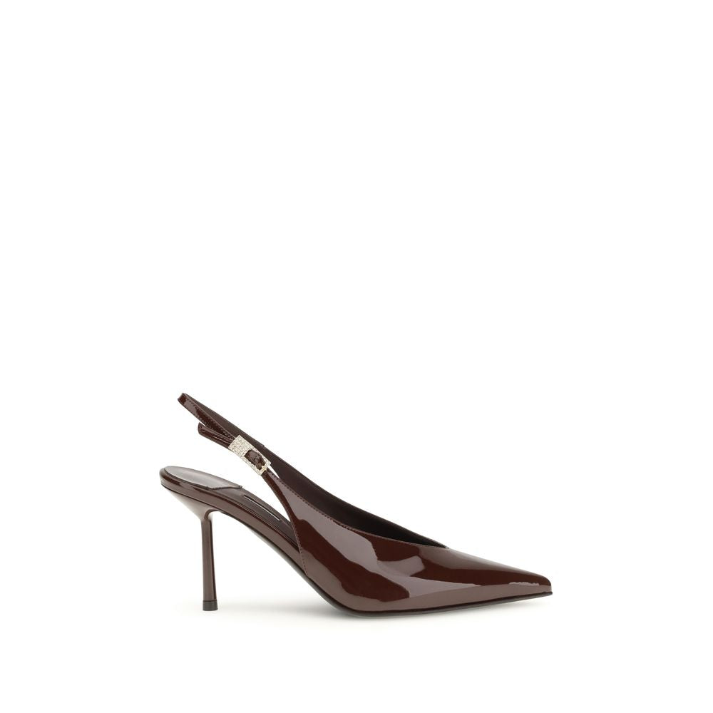 LE SILLA Braune Kalbsleder-Pumps mit Plateau "Bos Taurus"