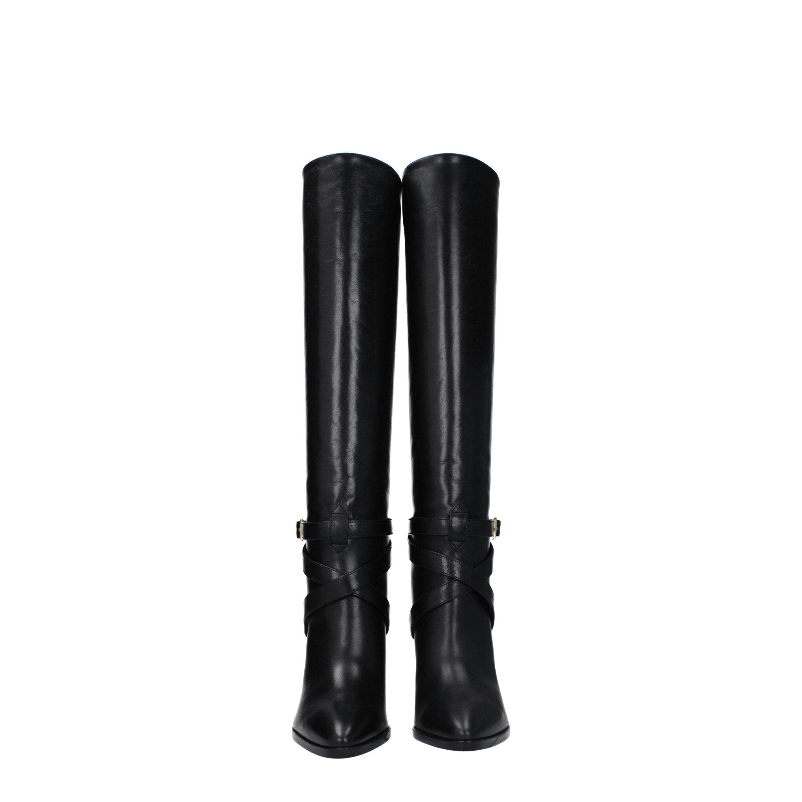 Celine Schwarze Lederstiefel