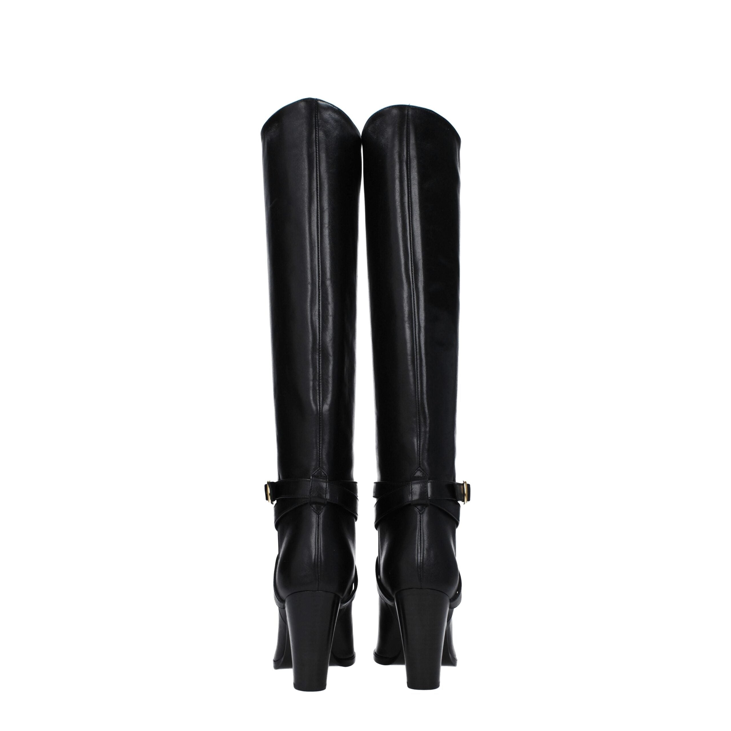 Celine Schwarze Lederstiefel
