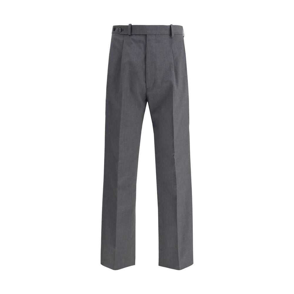 Prada Graue Hose aus Fleece-Wolle