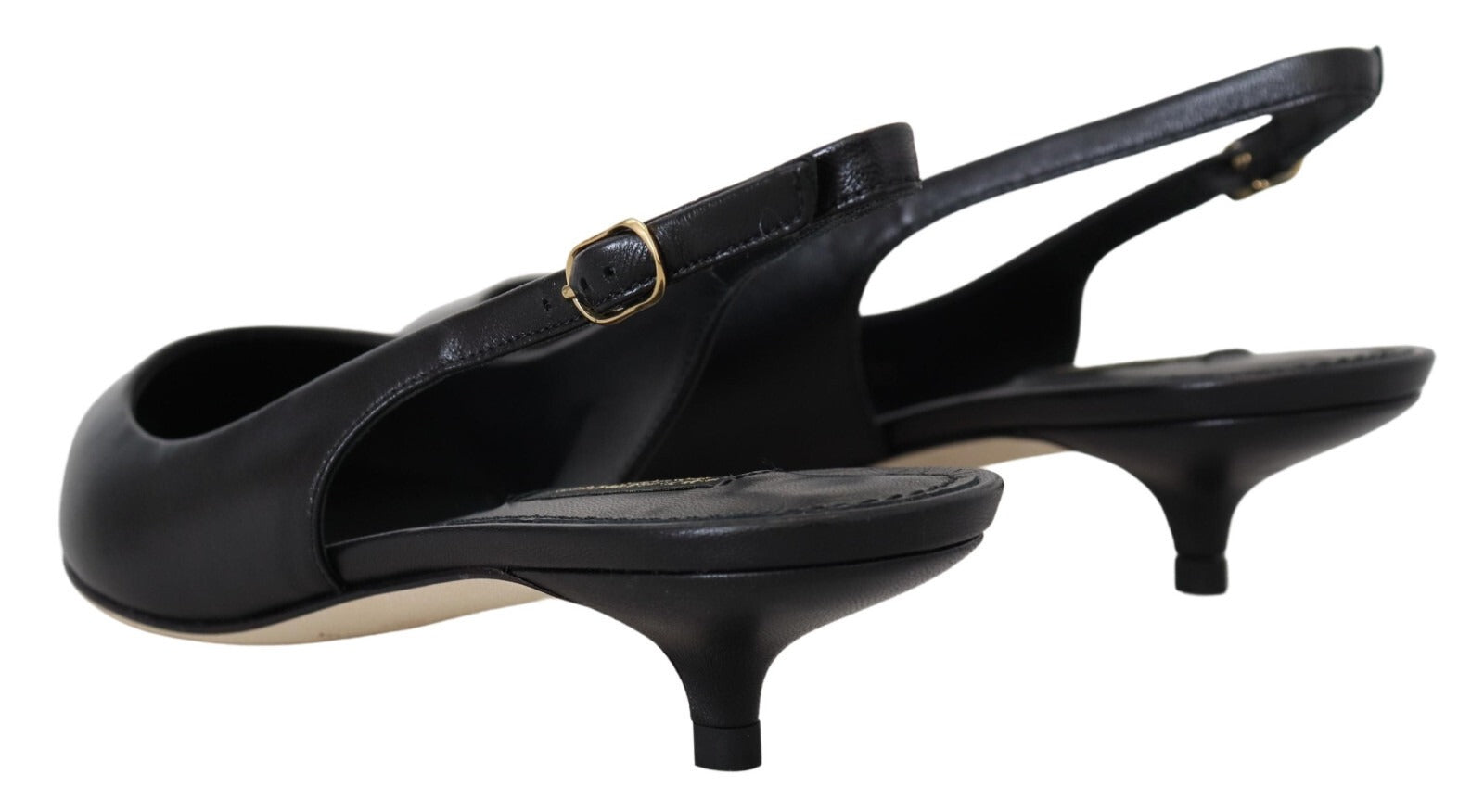 Dolce & Gabbana Schwarze Slingback-Pumps aus Leder