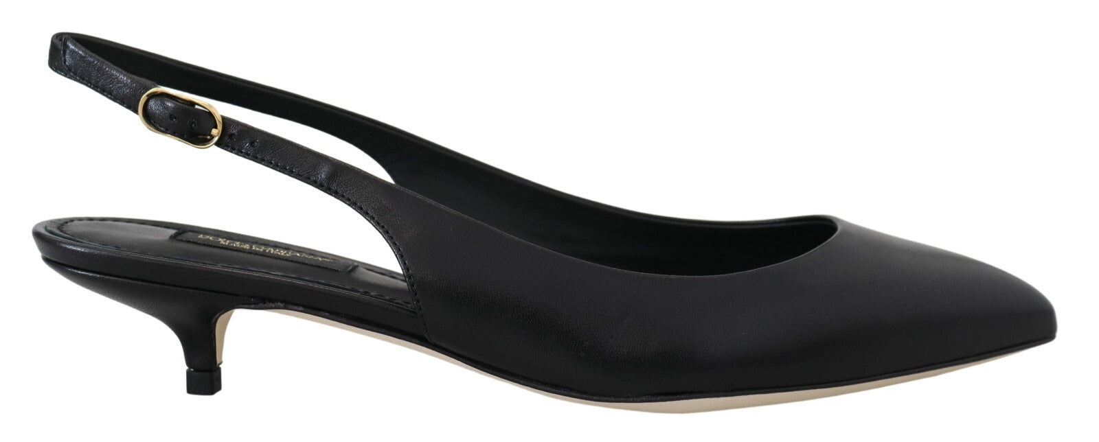 Dolce & Gabbana Schwarze Slingback-Pumps aus Leder