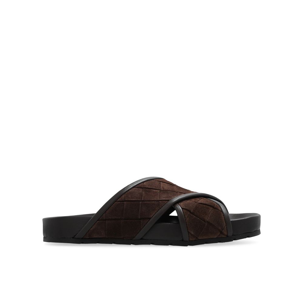 Bottega Veneta Braune Lammleder-Sandalen
