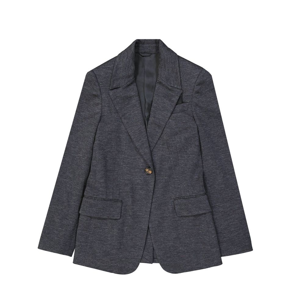 Brunello Cucinelli Grauer Wollblazer