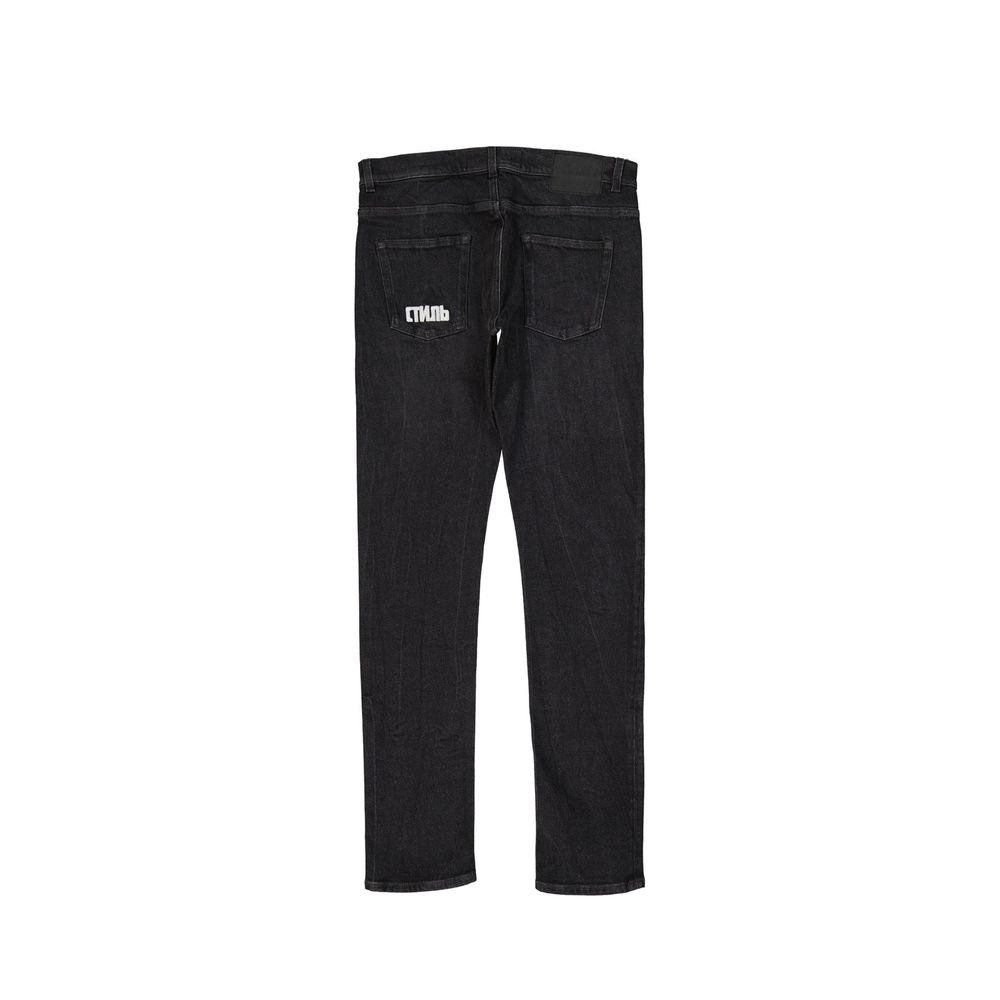 Heron Preston Schwarze Baumwoll-Jeans im Slim Fit
