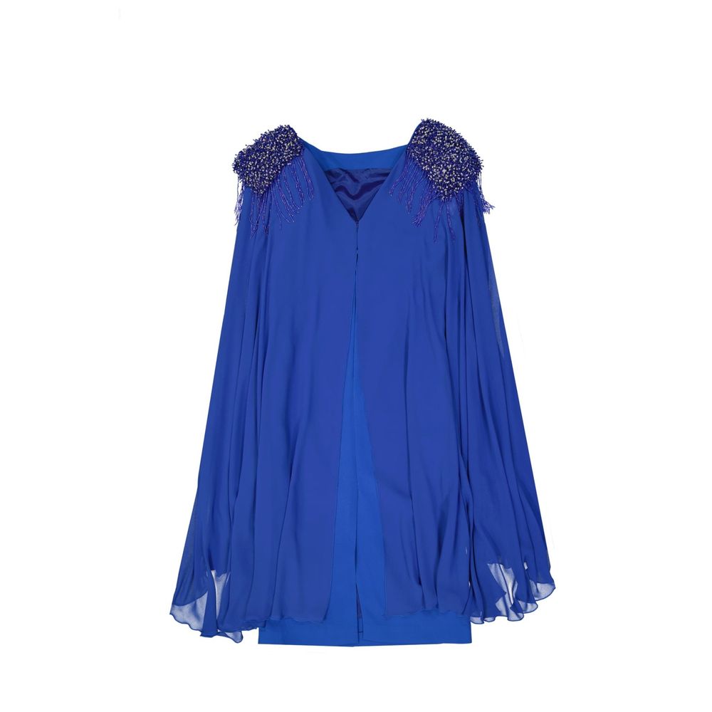 IVAN MONTESI Blaues Cocktailkleid aus Acetat