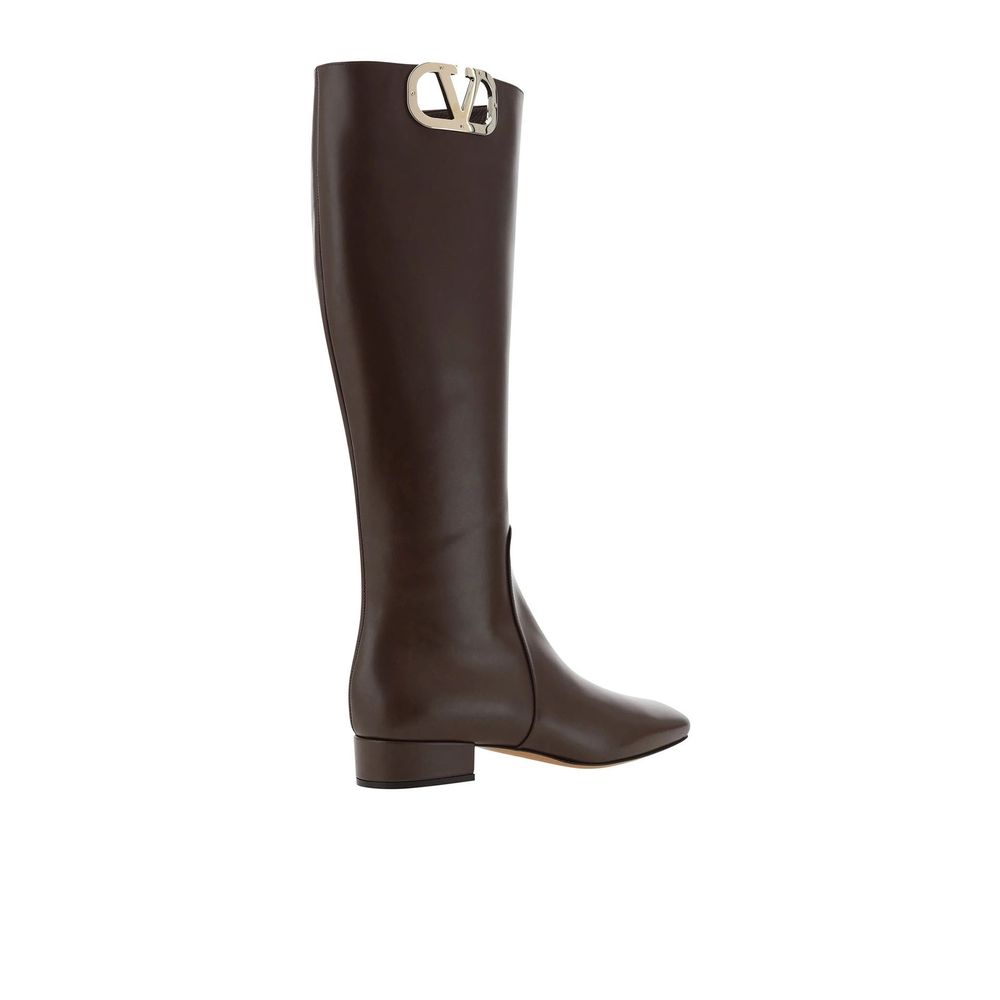 Valentino Garavani Braune Kalbsleder-Stiefel