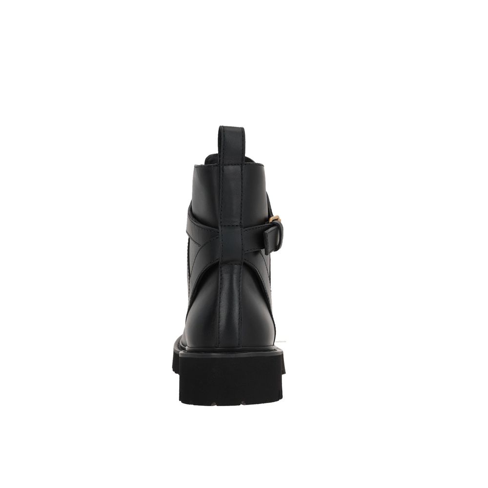 Valentino Garavani Schwarze Kalbsleder-Stiefel