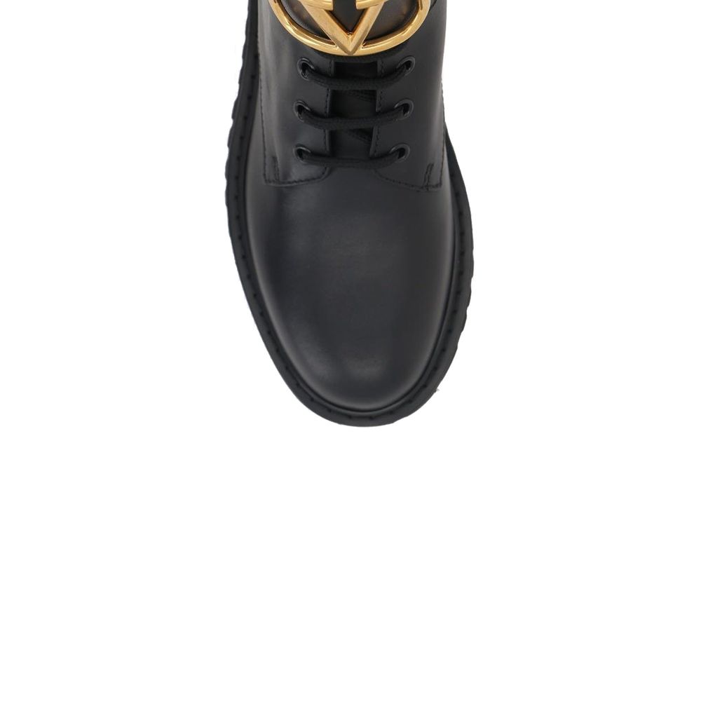 Valentino Garavani Schwarze Kalbsleder-Stiefel