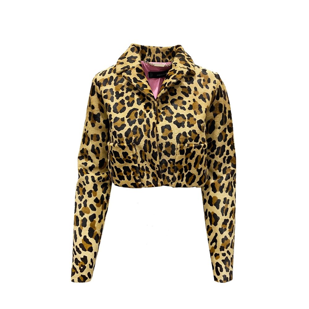 Dsquared² Mantel aus braunem Kalbsleder