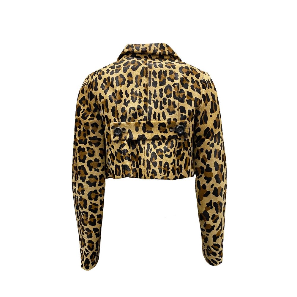Dsquared² Mantel aus braunem Kalbsleder
