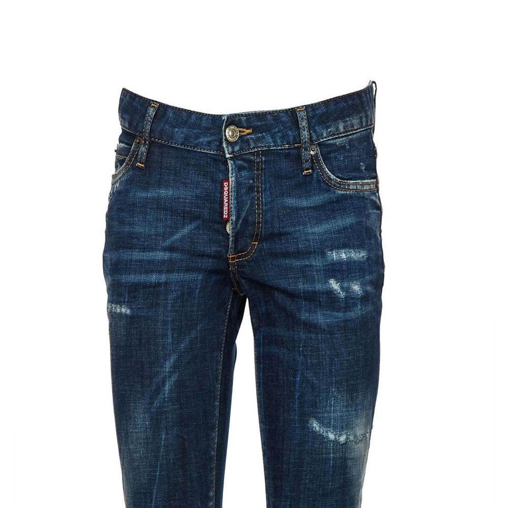 Dsquared² Blaue Baumwoll-Jeans im Slim Fit