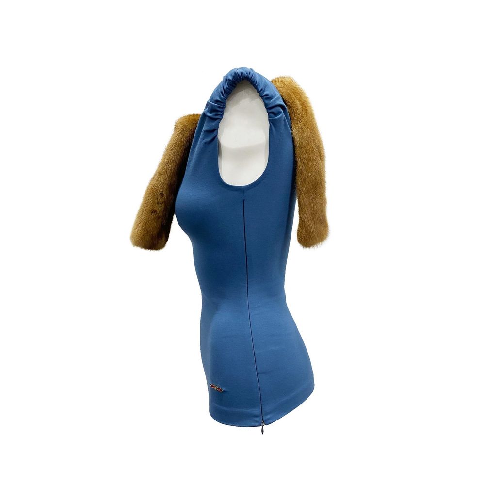 Dsquared² Blaue Viskose-Tanktops