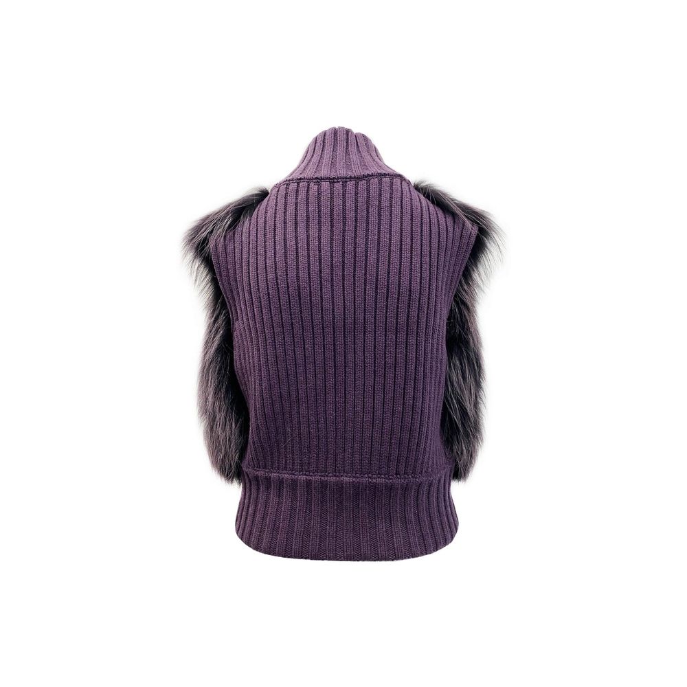 Fabiana Filippi Graue ärmellose Jacke aus Merinowolle