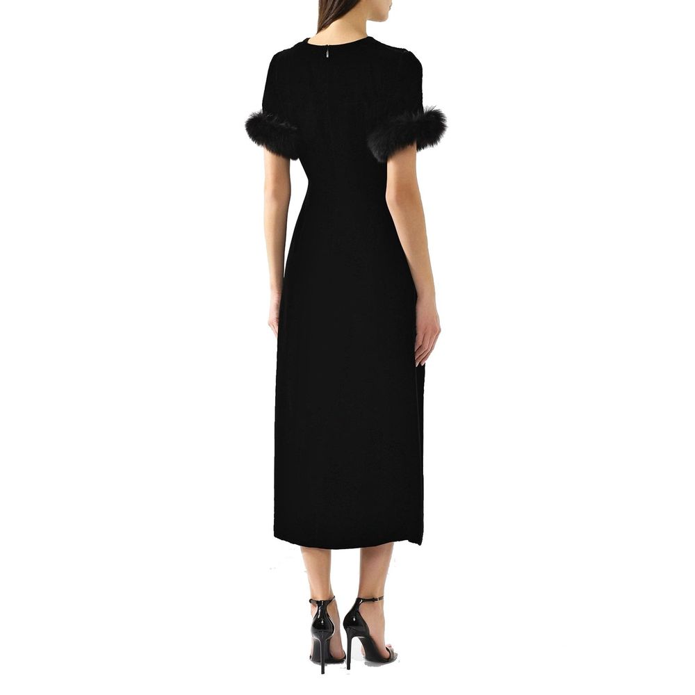Fendi Schwarzes Viskose-Freizeitkleid