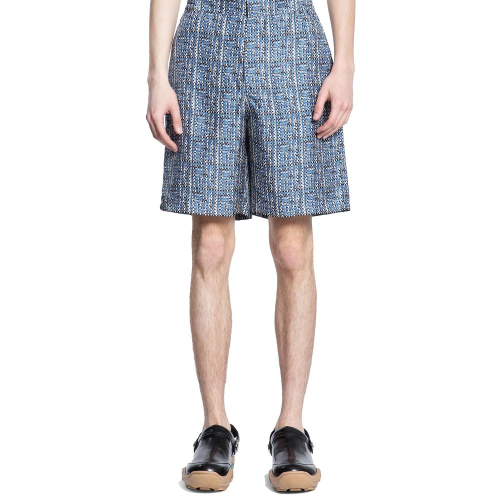Fendi Blaue Seiden-Shorts
