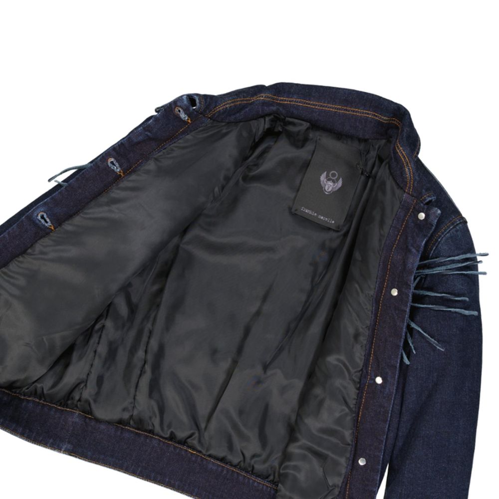 Frankie Morello Blaue Jeansjacke aus Baumwolle