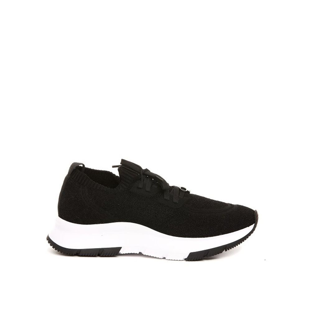 Gianvito Rossi Schwarze Stoff-Sneaker