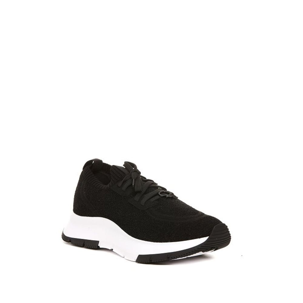Gianvito Rossi Schwarze Stoff-Sneaker