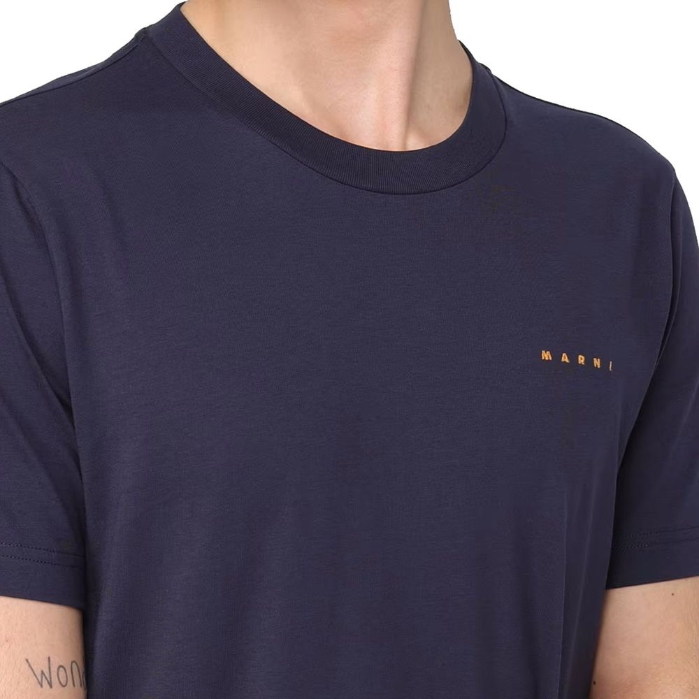 Marni Schwarzes Baumwoll-T-Shirt