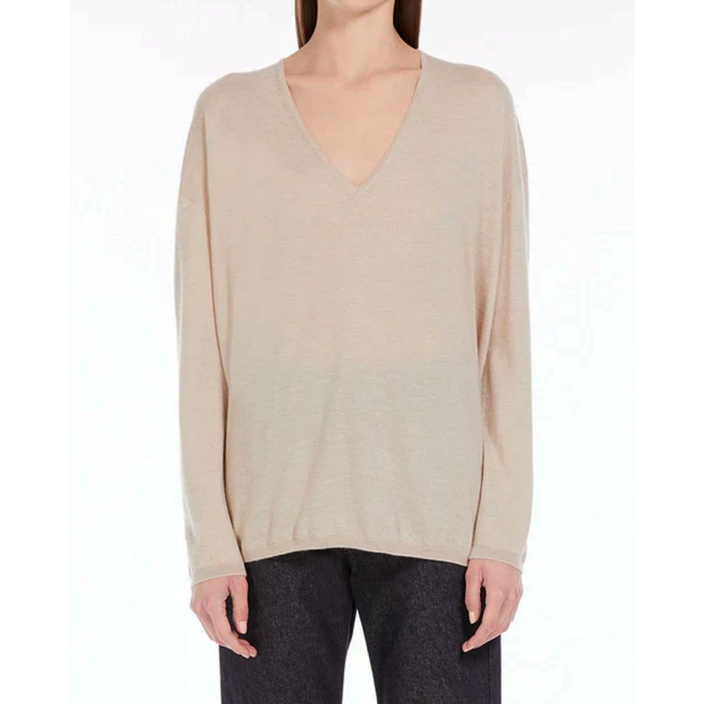 Max Mara Beiger Kaschmirpullover
