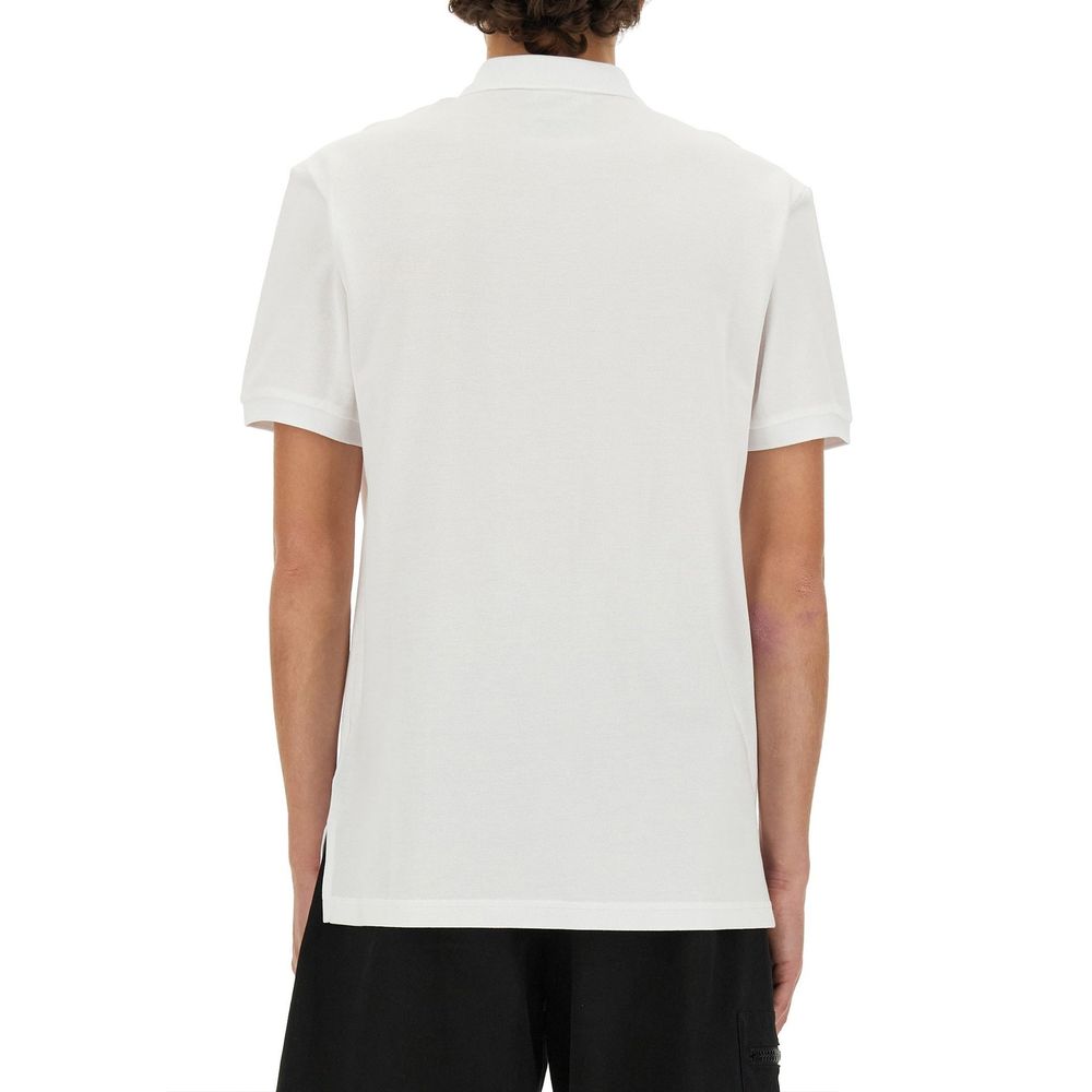 Moschino Couture Weißes Poloshirt aus Baumwolle