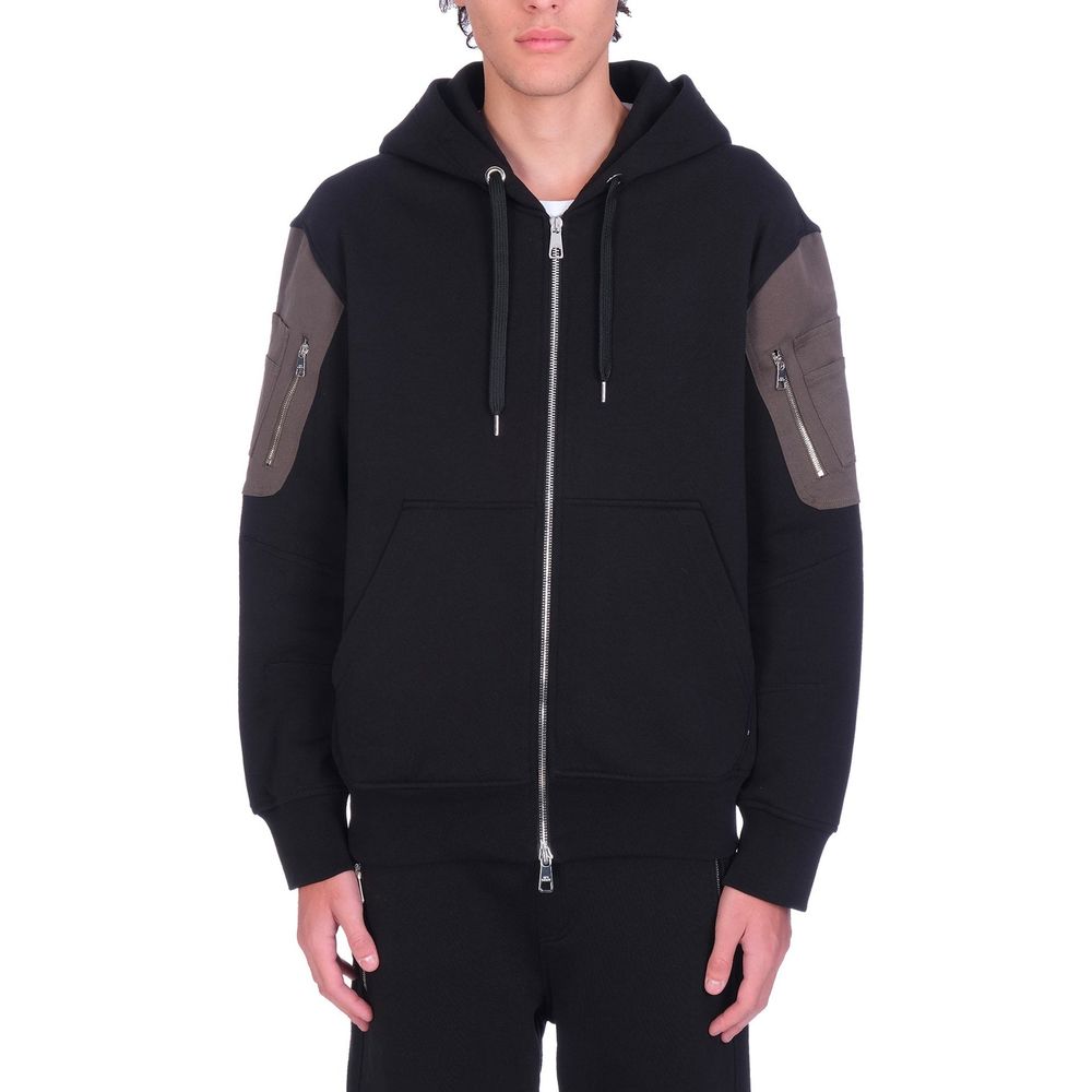 Neil Barrett Schwarzer Baumwoll-Sweatshirt