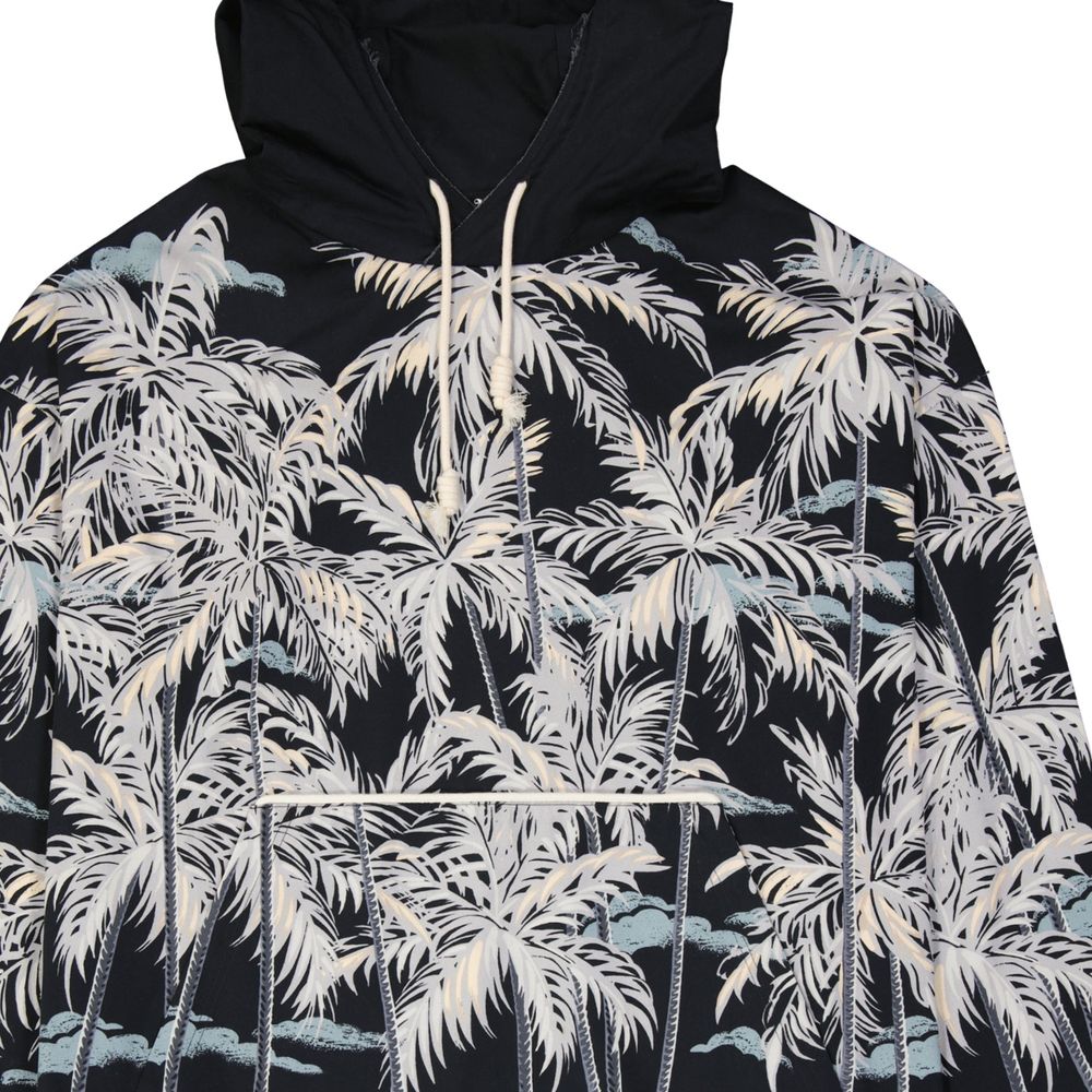 Palm Angels Schwarzes Baumwollhemd mit Muster