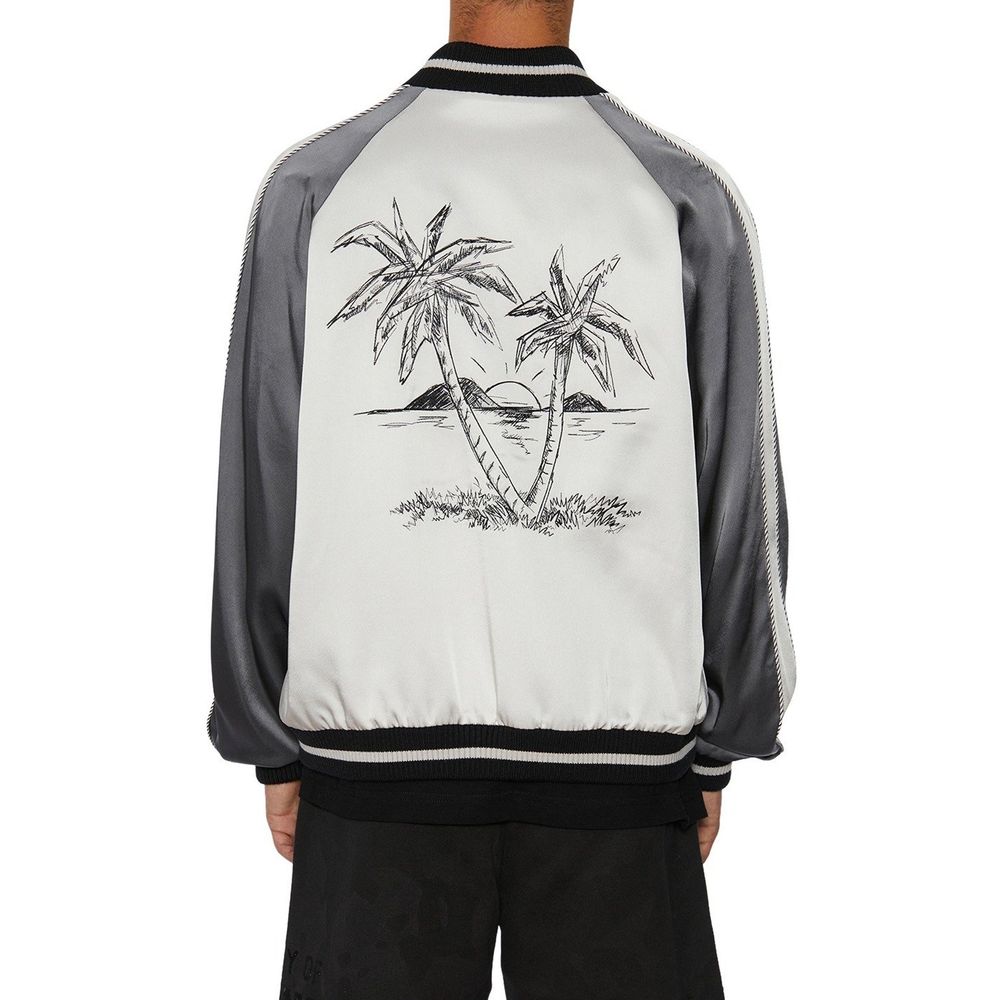 Palm Angels Grauer Bomber aus Acetat