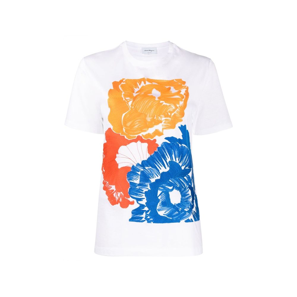 Salvatore Ferragamo Weißes Baumwoll-T-Shirt