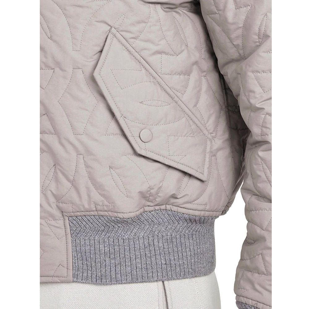 Salvatore Ferragamo Grauer Bomber aus Polyester