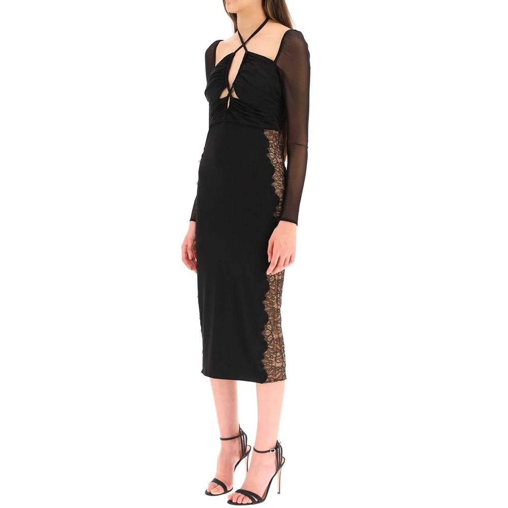 Self-Portrait Schwarzes Cocktailkleid aus Polyester