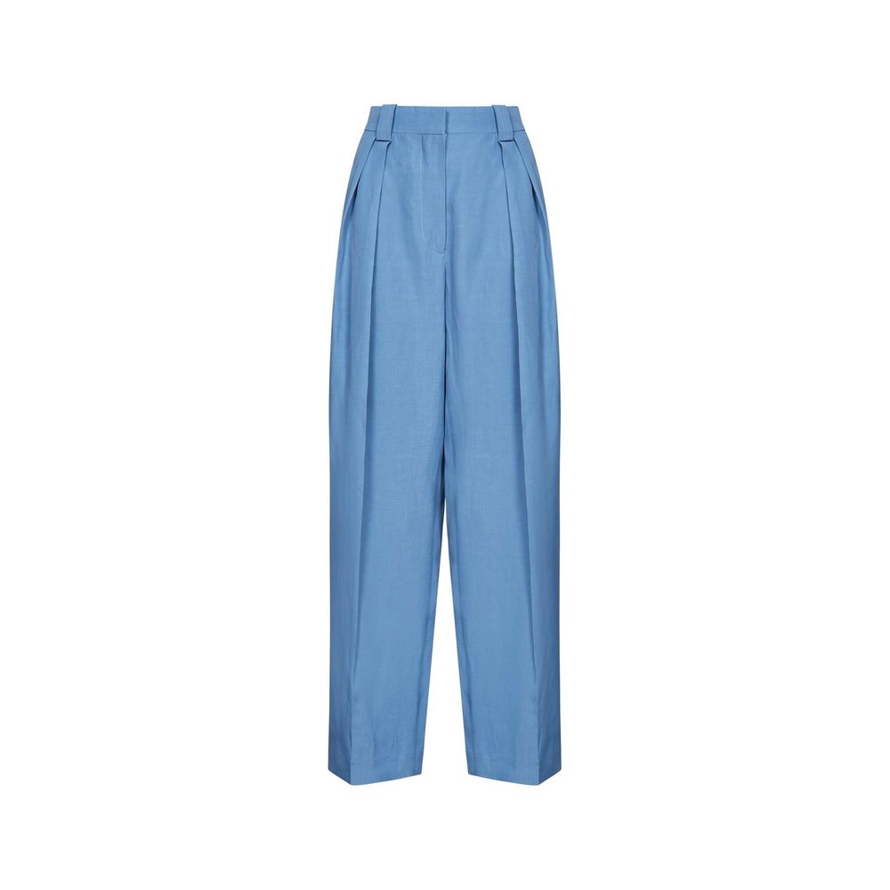 Stella McCartney Blaue Leinenhose