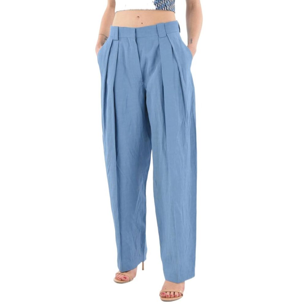 Stella McCartney Blaue Leinenhose