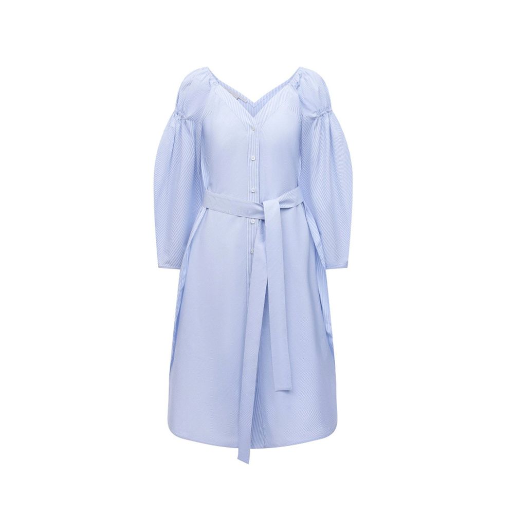 Stella McCartney Blaues Baumwoll-Freizeitkleid