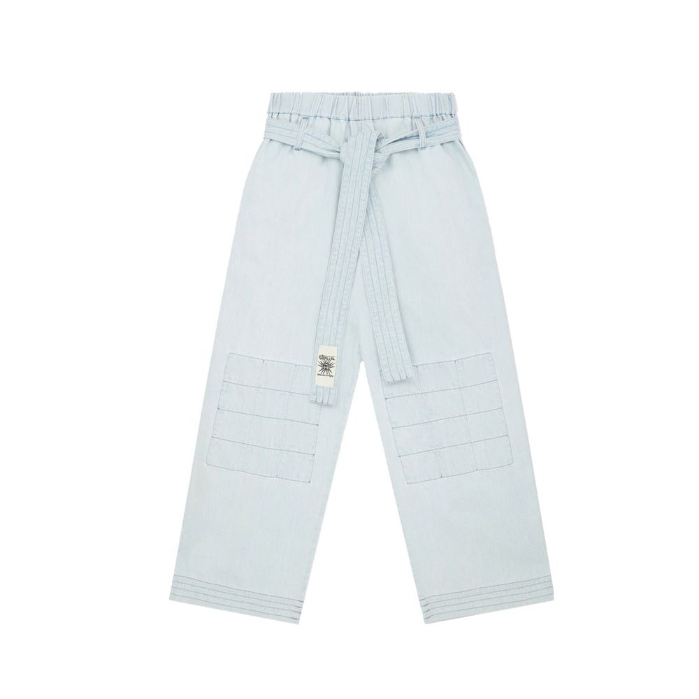 Stella McCartney Blaue Baumwoll-Freizeithose