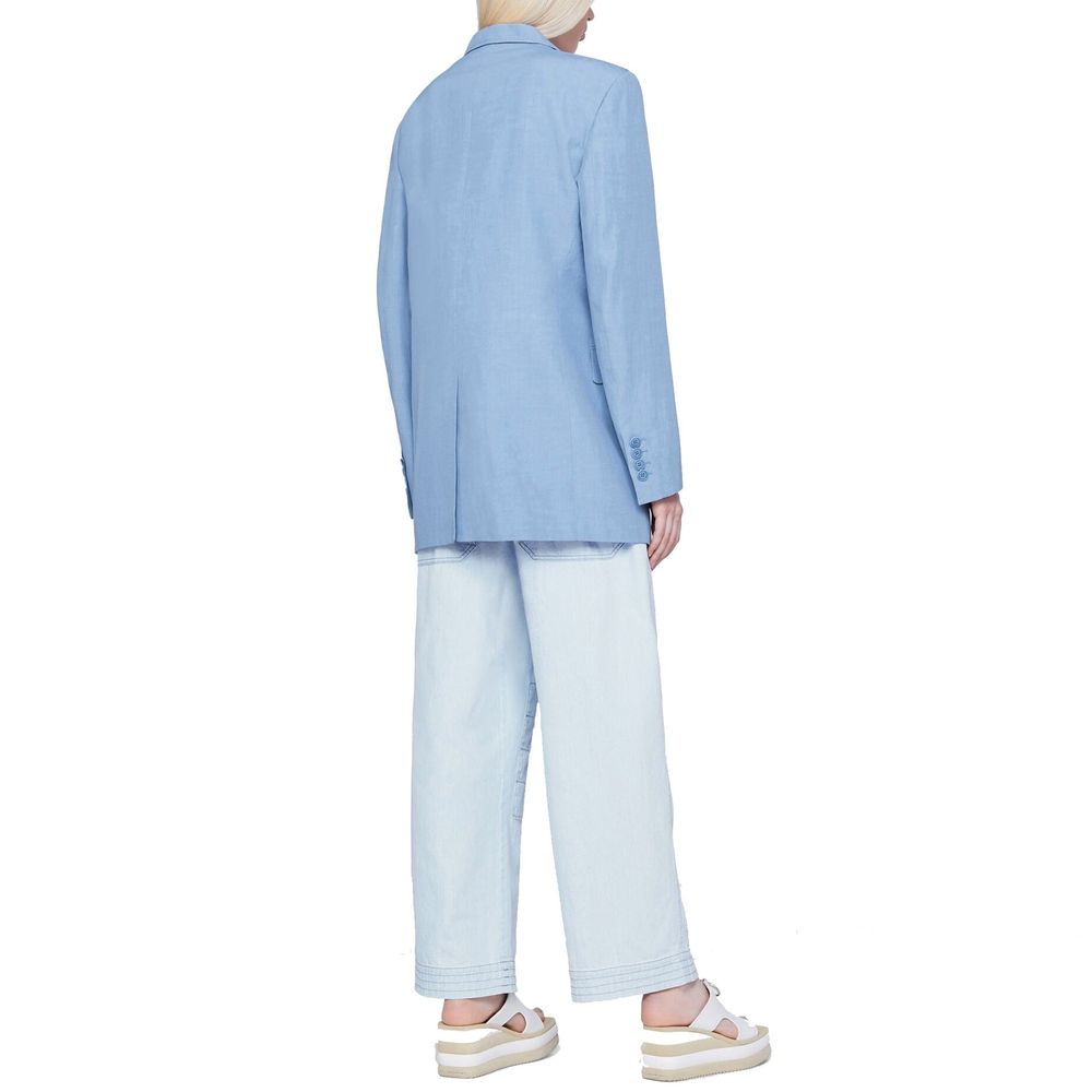 Stella McCartney Blaue Baumwoll-Freizeithose