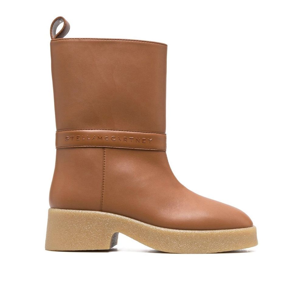 Stella McCartney Braune Ankle Boots aus Polyethylen