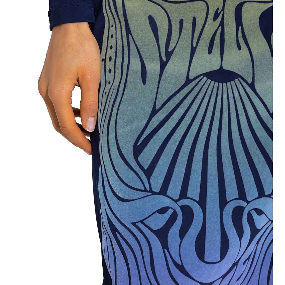 Stella McCartney Blaue Midi-Rock aus Polyamid