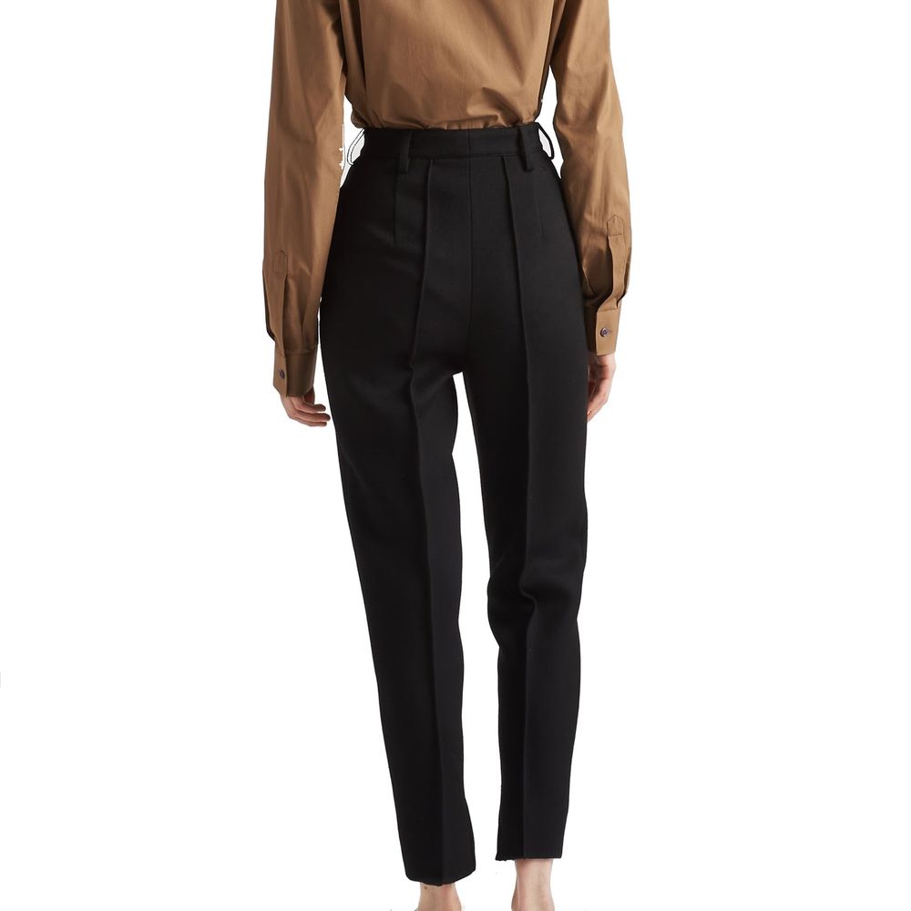 Prada Schwarze Hose aus reiner Schurwolle