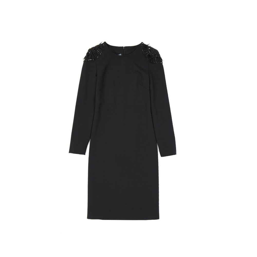 Alberta Ferretti Schwarzes Elastan-Freizeitkleid