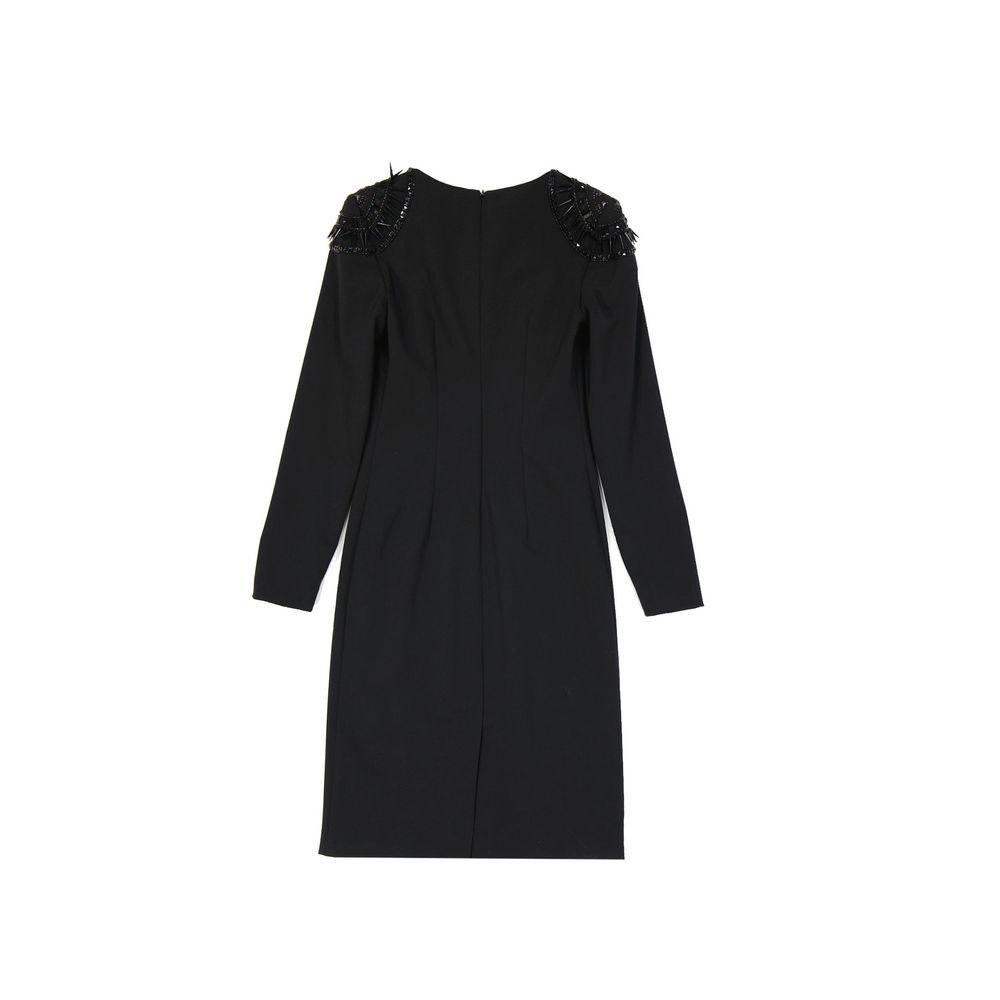 Alberta Ferretti Schwarzes Elastan-Freizeitkleid