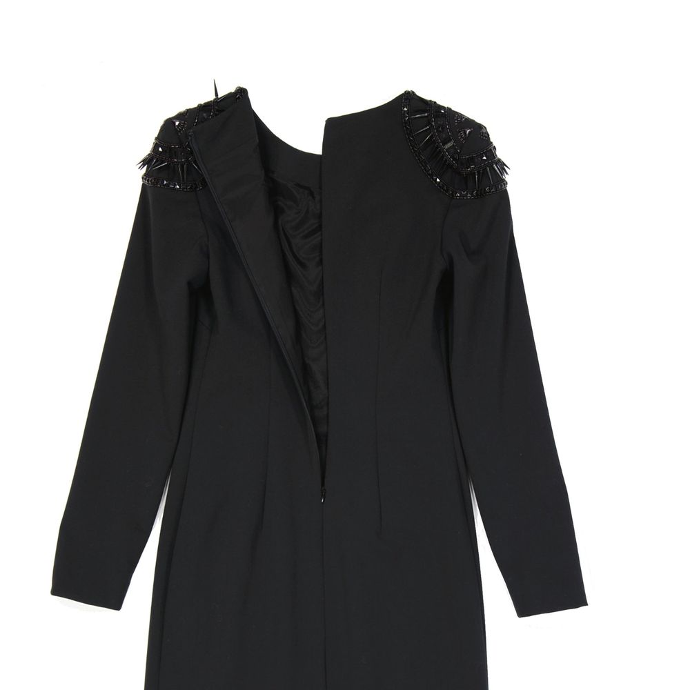 Alberta Ferretti Schwarzes Elastan-Freizeitkleid