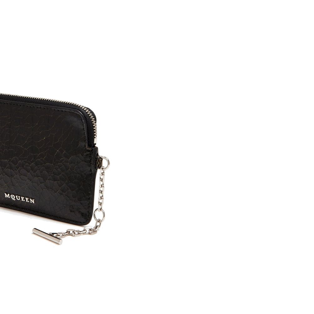 Alexander McQueen Schwarze Kalbsleder-Clutch