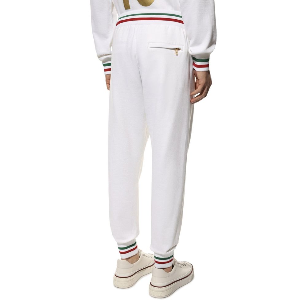 Dolce & Gabbana Weiße Baumwoll-Jogginghose (Trainingshose)