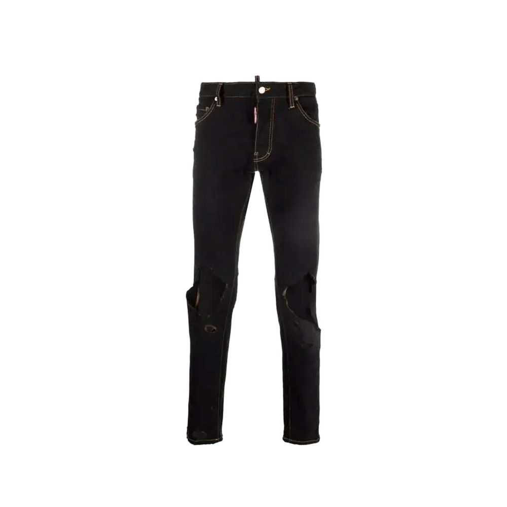 Dsquared² Schwarze Baumwolljeans Denim